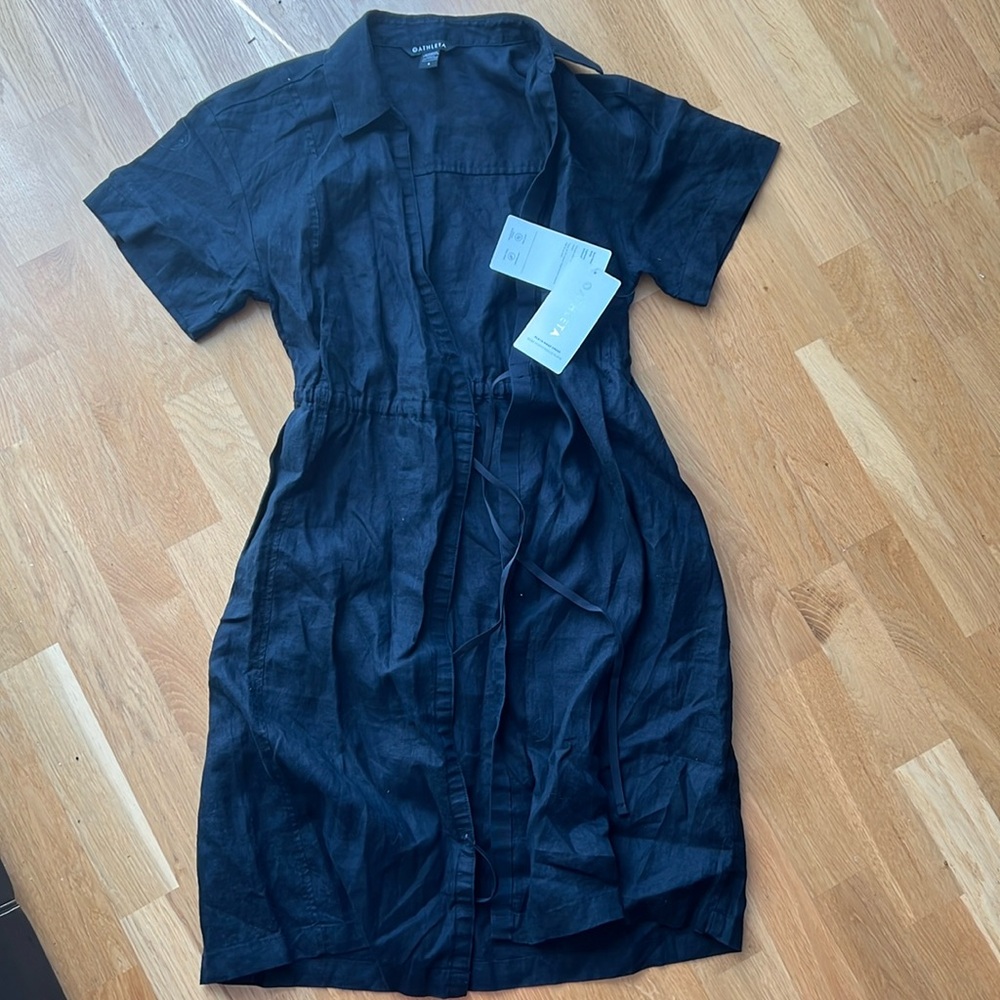 Athleta Black Playa Wrap Dress size 6 women’s